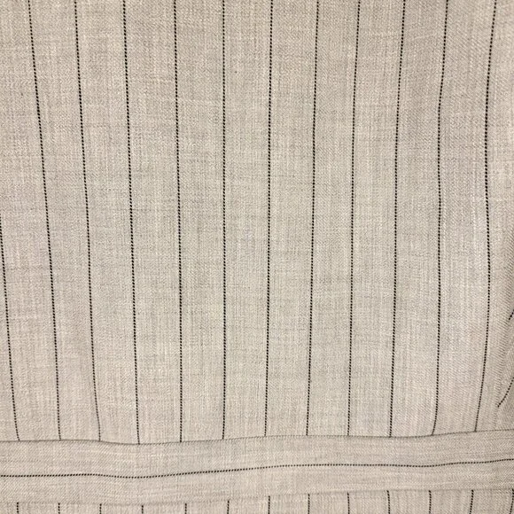 NWT Ann Taylor Bi-Stretch V-Neck Gray Pinstripe Summer Fall Career Dress Sz 18 - Picture 9 of 13